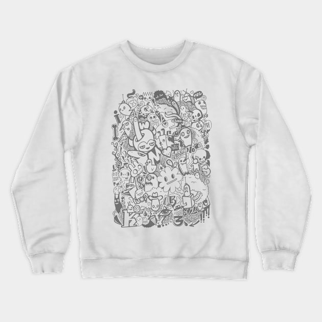 Faded Doodle Crewneck Sweatshirt by wotto